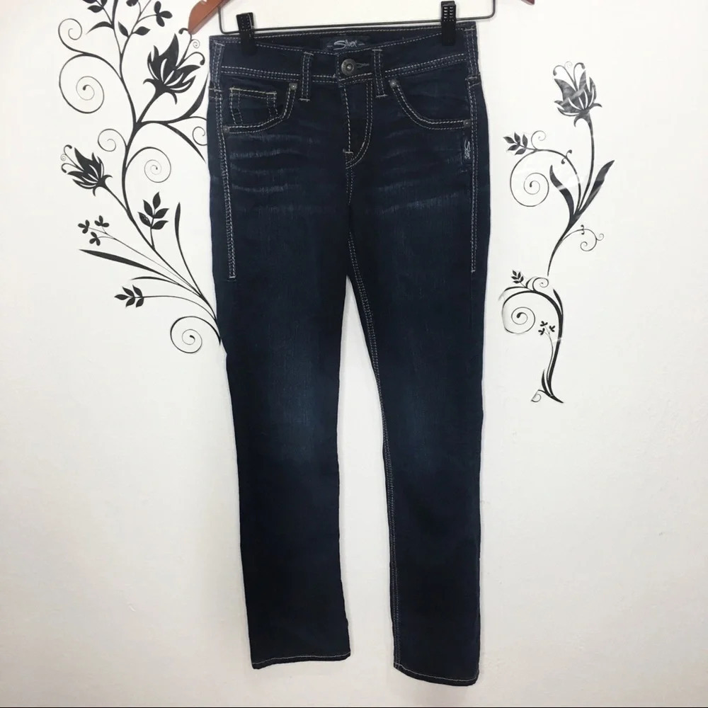 Silver jean Suki high straight size 25 dark wash